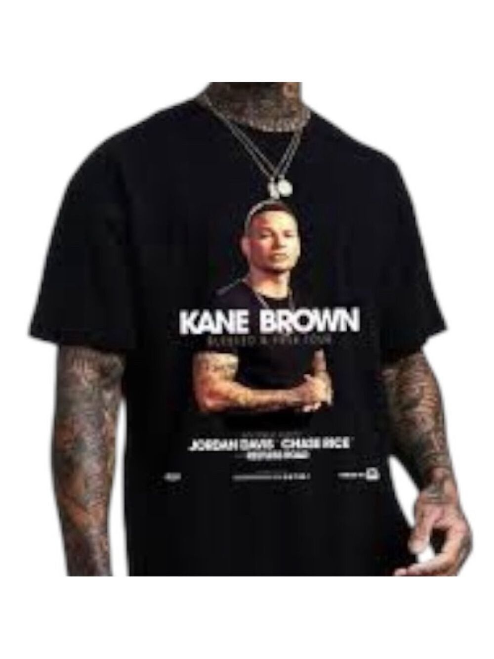 Bella+Canvas Kane Brown Tour Short Sleeve Tee Black L Unisex